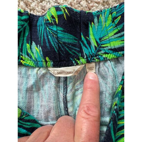 Soft Surroundings Capri Pants, Linen Blend; size XL, Tropical Print, NWT - Picture 8 of 10